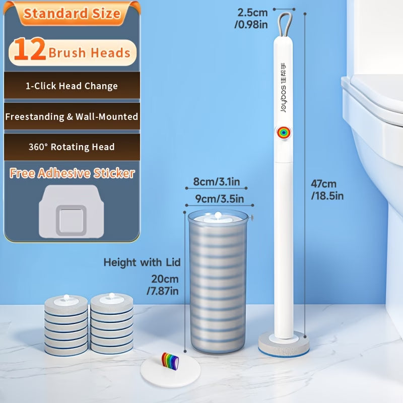 Toilet Brush and Stand with 12 Heads