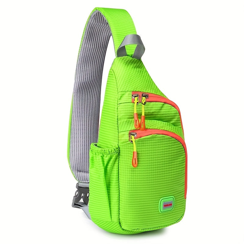 Rugged Waterproof Nylon Waist Pack - Stylish Sling Bag with Secure Zipper Compartment & Handy Side Pocket for Outdoor Adventures