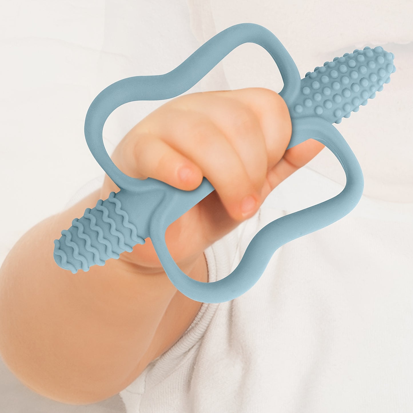 [Silicone Teether] Silicone Baby Toy Teether with Handle | Integrated Corn-Shaped Teether, Available in 6 Colors
