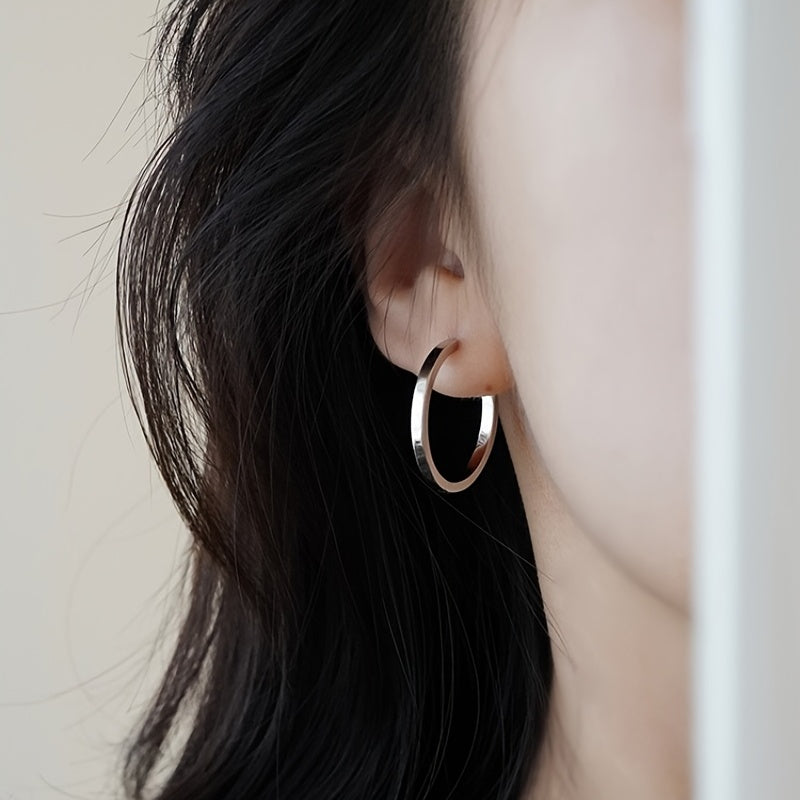 Stylish Twisted Hoop Earrings 14K Gold Plated Big Circle Earrings
