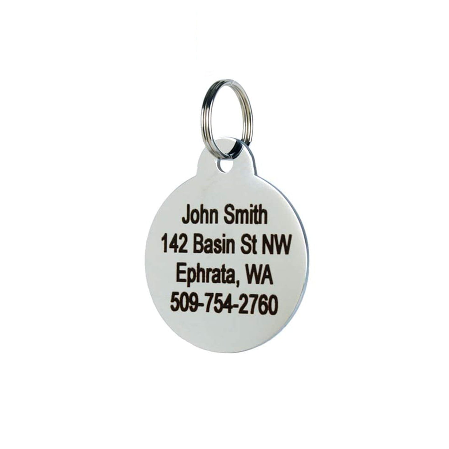 [Fast Arrival] Stylish Personalized Pet ID Tag - Durable Engraved Stainless Steel Slide-On Nameplate with Customizable Text - Long-Lasting, Water-Resistant, and Easy to Attach