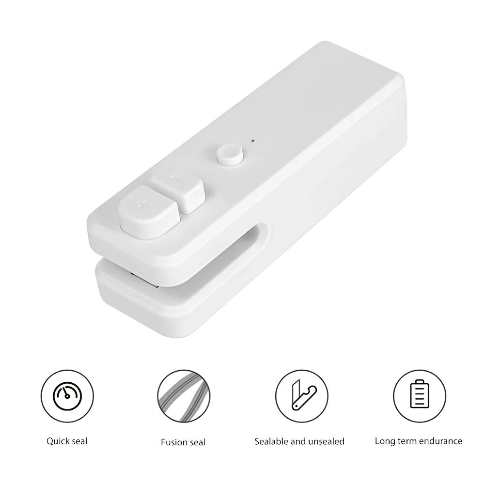 Food Bag Sealer, 2 IN 1 Portable Handheld Heat Seal And Cutter, Mini Food Sealers For Storage