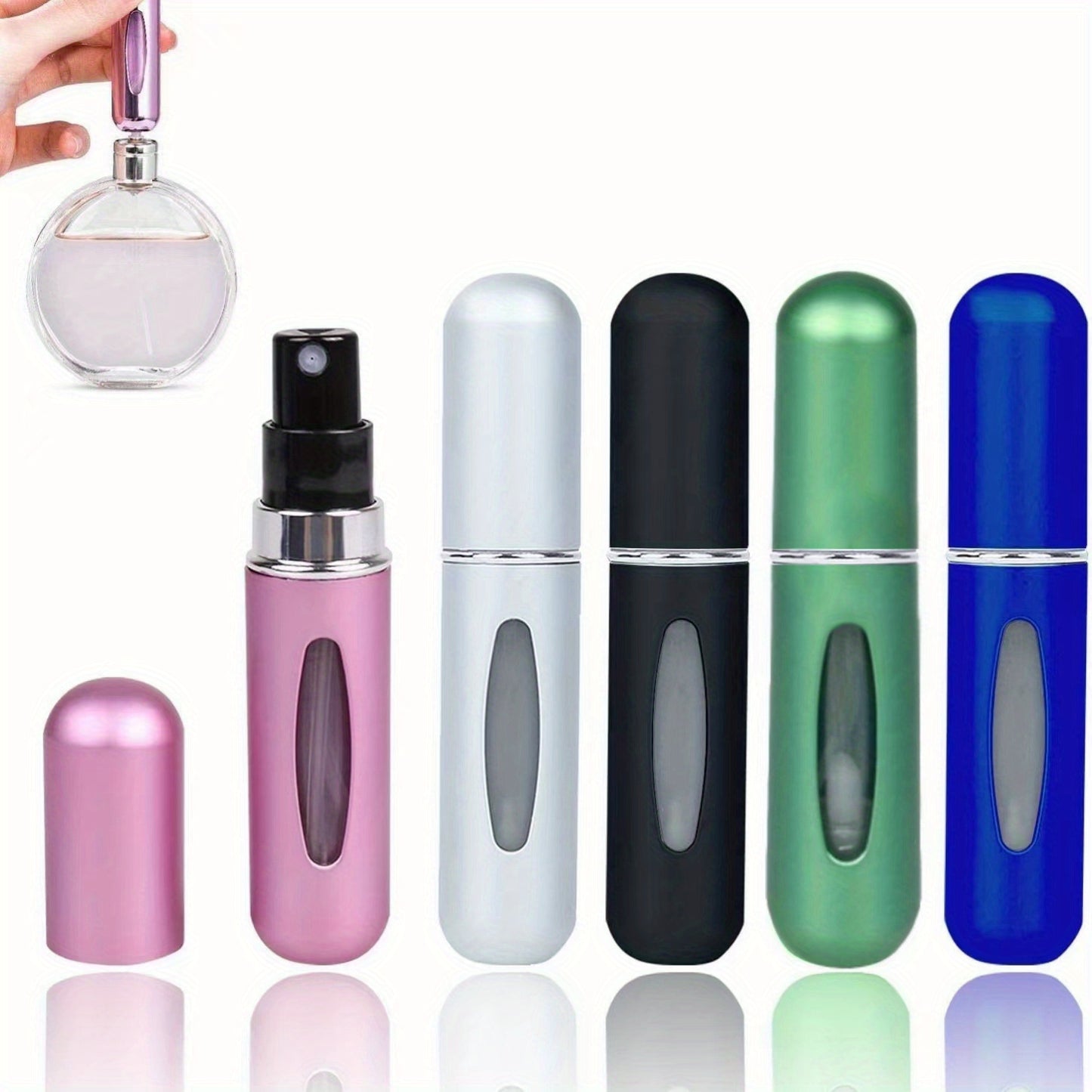 1/5pcs Perfume Bottle 5ml Travel Portable Bottle Cosmetic Spray Bottle Empty Bottle Self-pumping Press Spray