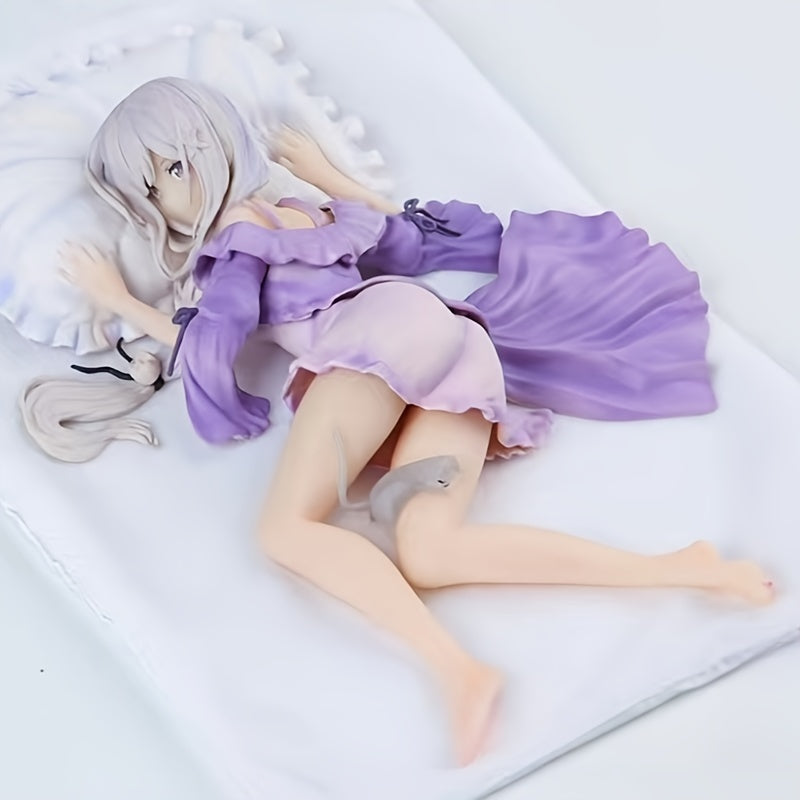 Anime Sleeping Girl Figurine - Collectible Pvc Animation Movie Character Toy, Perfect For Desk & Car Decor, Ideal Gift For Anime Fans, Ages 18+