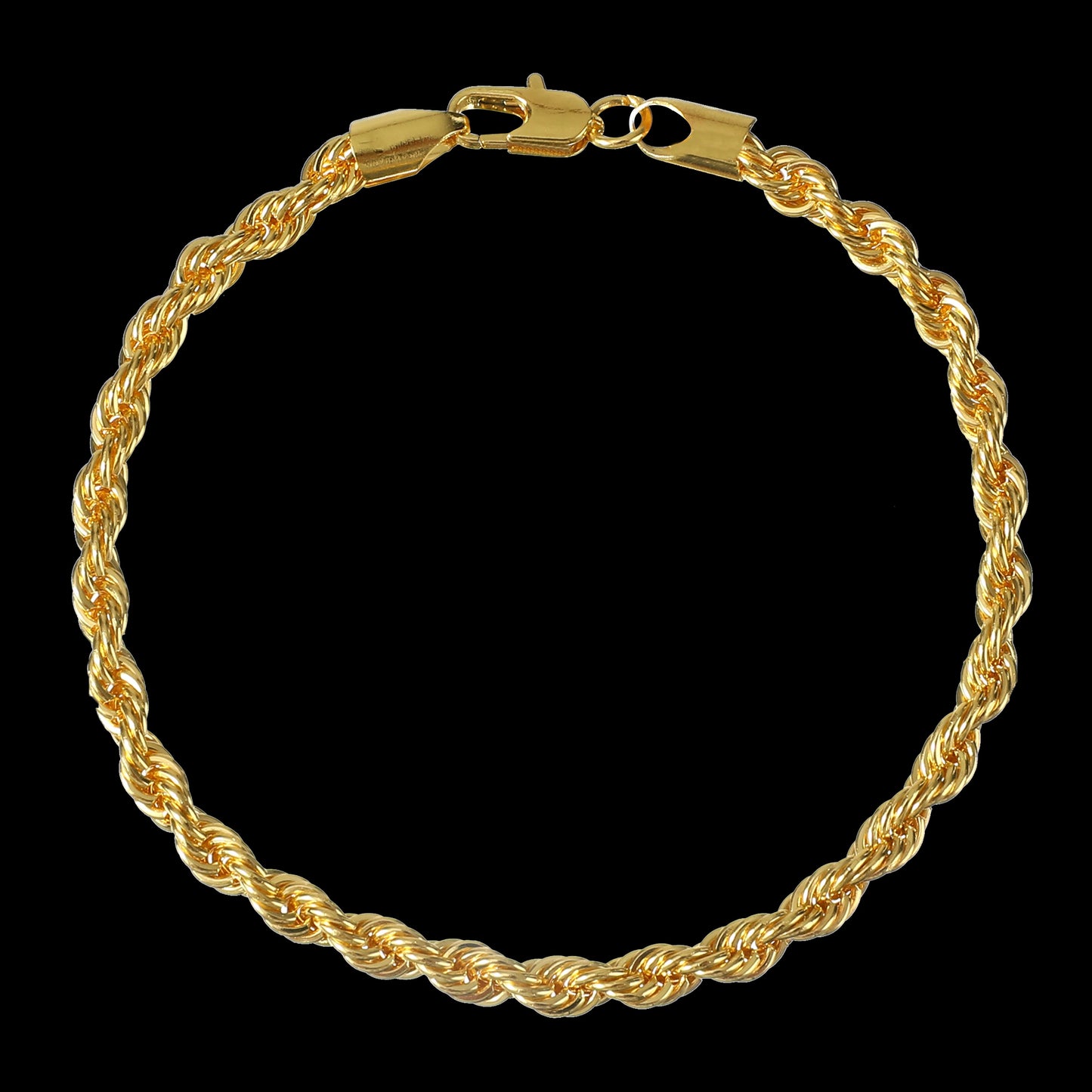 (Necklace + Bracelet) New Luxury Men And Women 18-karat Golden Plated European Classic Twist Necklace Bride Engagement Ornaments