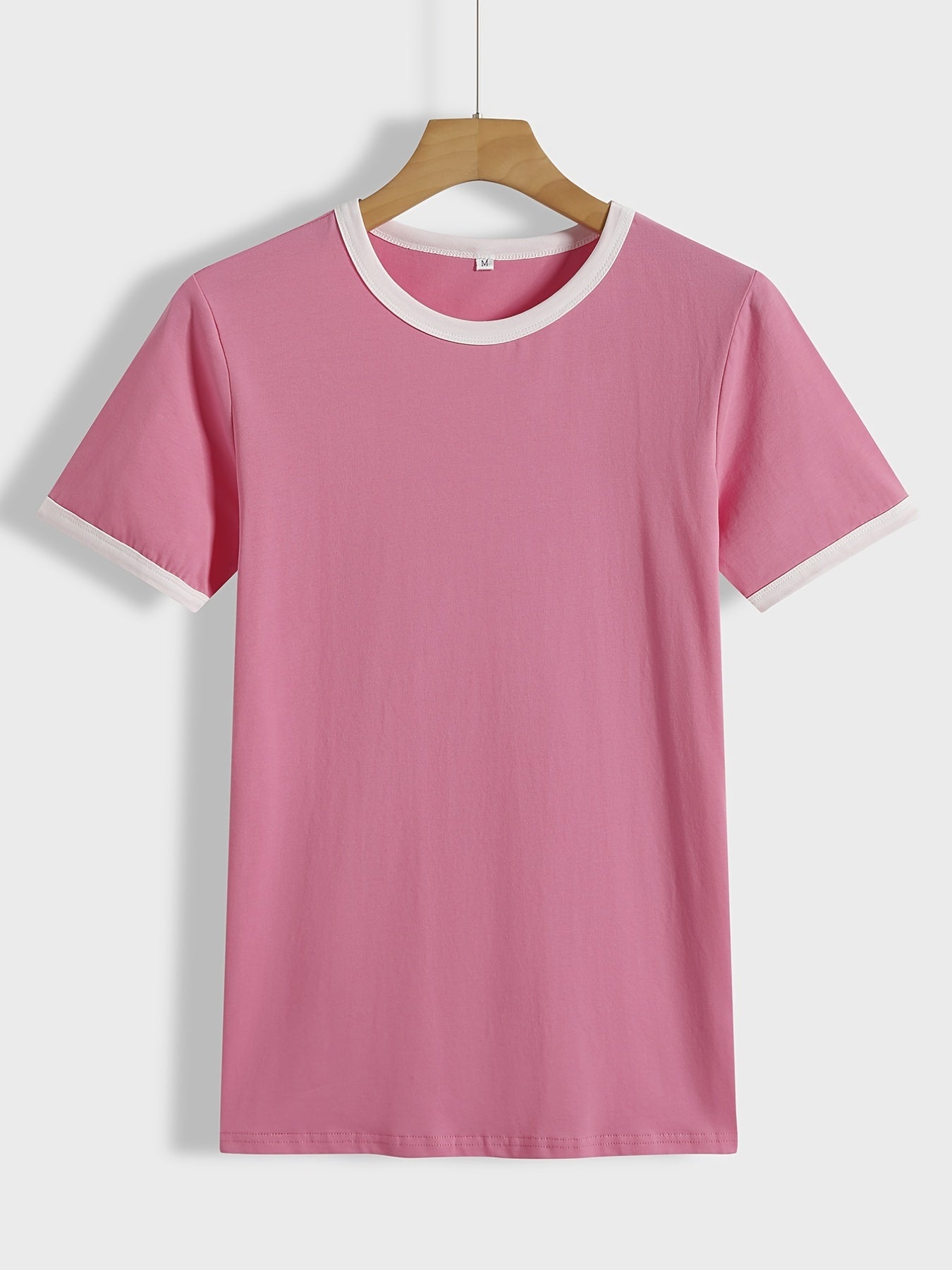 Summer Loose Crew Neck Short Sleeve Casual Simple T-shirt, Women's Clothing