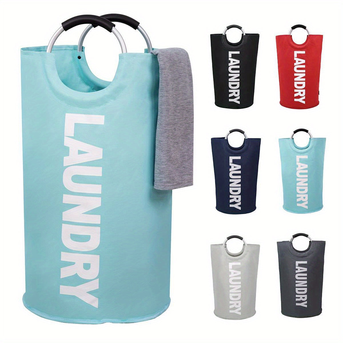 X-Large Laundry Basket, Collapsible Laundry Bag, Freestanding Tall Clothes Hamper, Laundry Hamper, Laundry Bag with Padded Handles, Clothes Hamper Stands Up Well, Collapsible Laundry Basket Easy Storage, Laundry Baskets