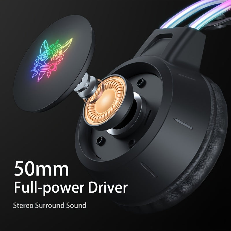 ONIKUMA Gaming Headset with Noise Canceling & Mic - - Stereo Sound, Compatible for PC/Laptop, Compatible with PSN/Xbox Live (No Direct for PS/PC), Compatible with Streaming Software, Plug & Play, Volume Control on Headset, fo