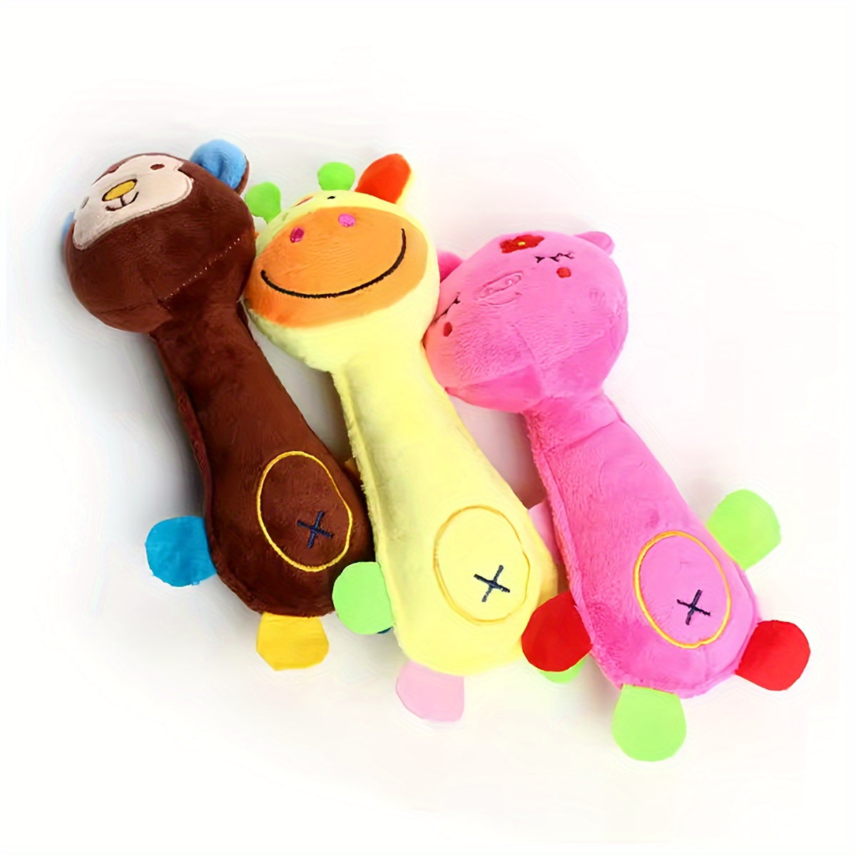 1pc Durable Squeaky Plush Toy for Dogs - Perfect for Grinding Teeth and Interactive Play with Animal Design