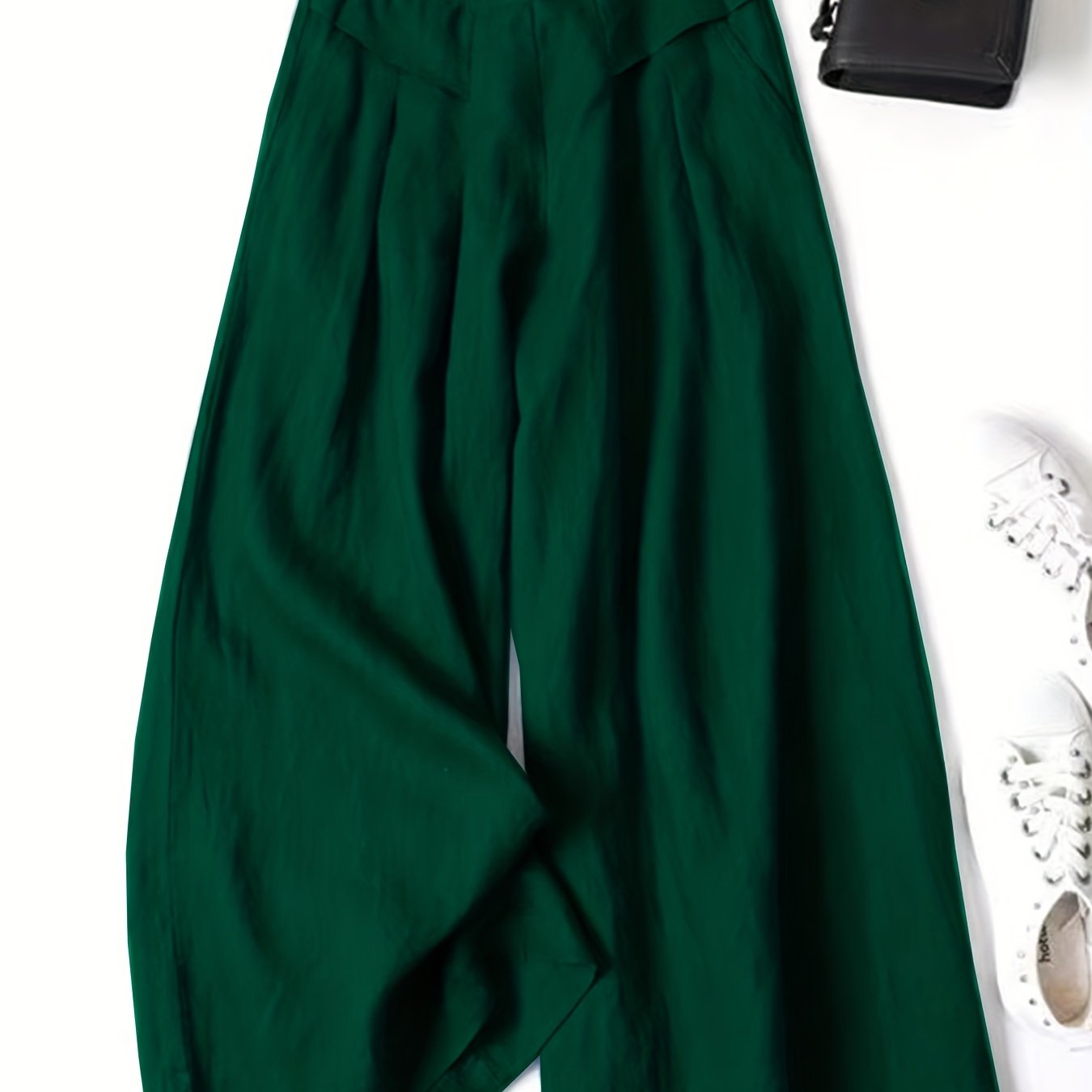 Linen Wide-Leg Ankle Pants, Breathable Thin Loose Linen Skirt Pants, Ethnic Style Vintage Trousers