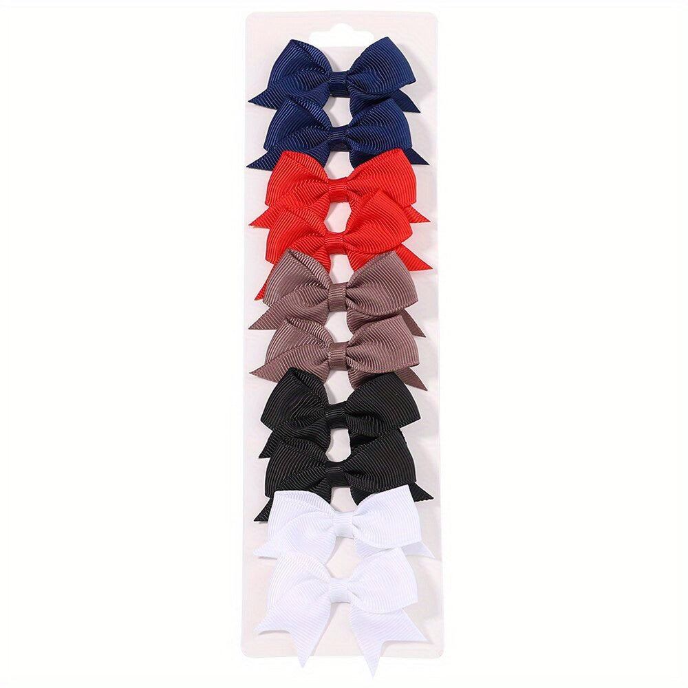 10pcs Adorable Baby Girls Bow Hair Clips - Perfect For Stylish Headwear, Ideal choice for Gifts