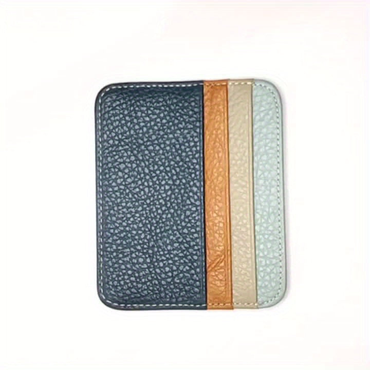 Minimalist Credit Card Holder Anti-theft Leather Wallet, Slim Front Pocket Wallet Christmas Gift