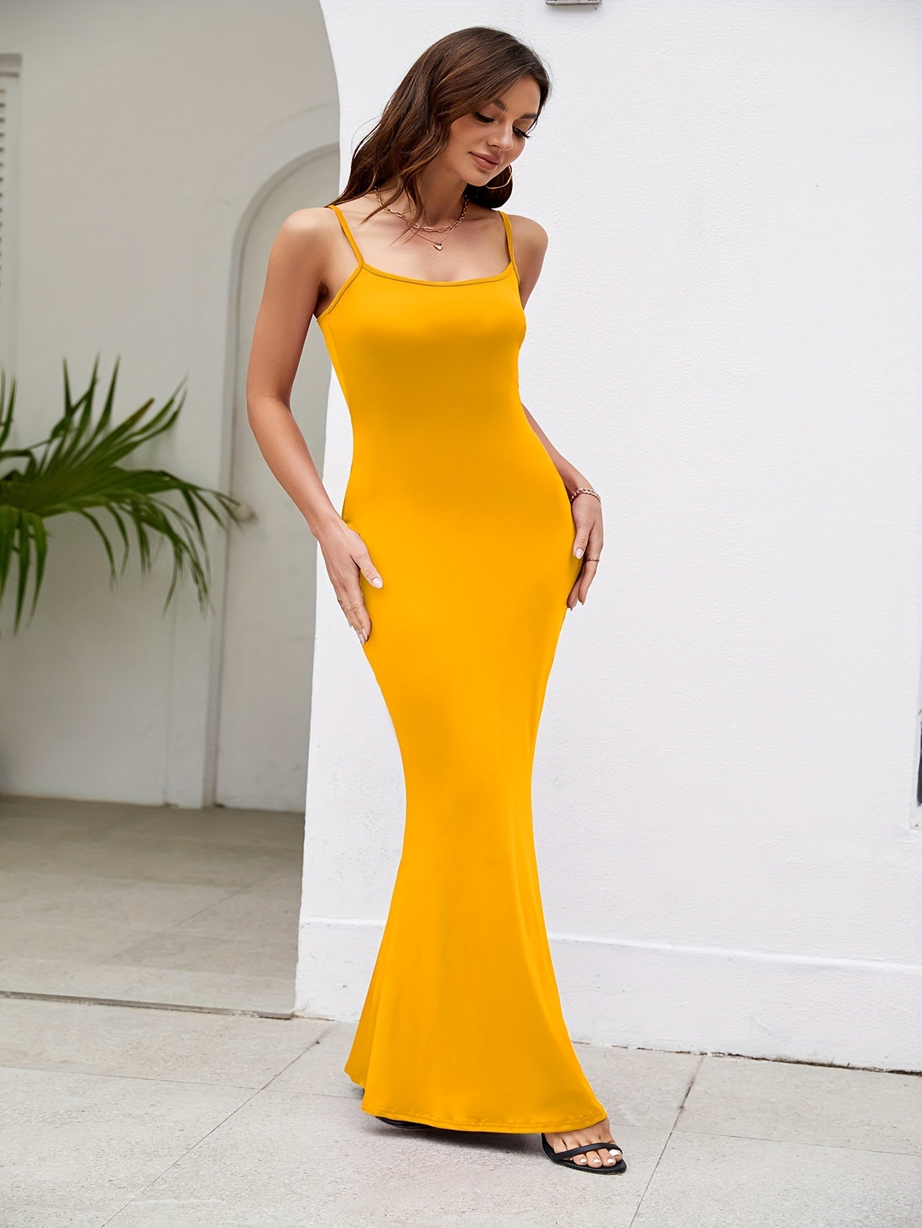2025 New European and American Cross-border Fashion Elegant Party Dress Halter Backless Long Dress for Women