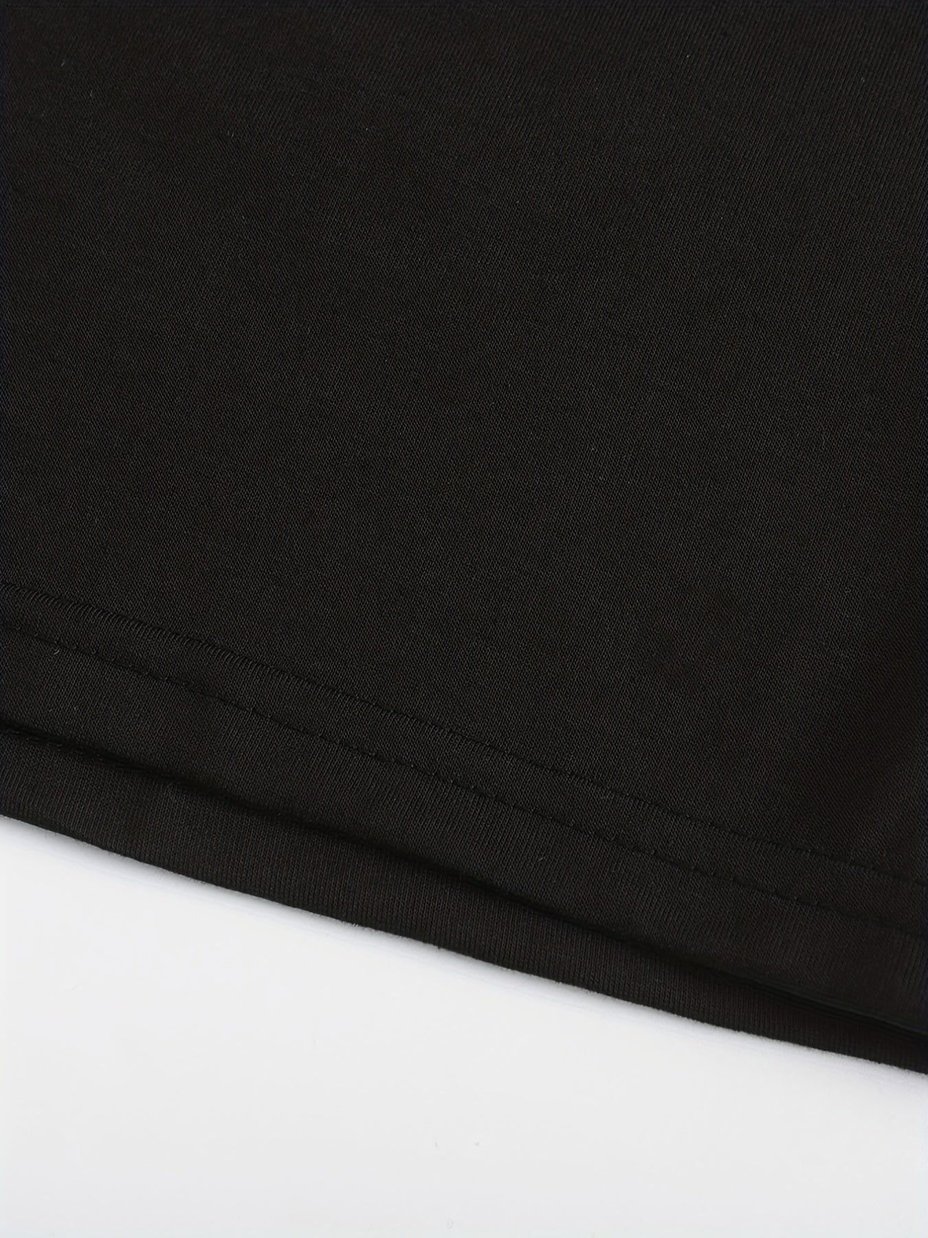 Fashionable White Base Layer Solid Color High Neck Men's Long Sleeve T-Shirt