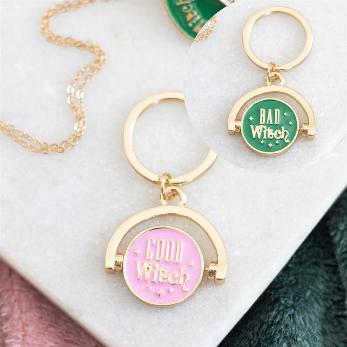Which Witch Are You Spinning Keyring