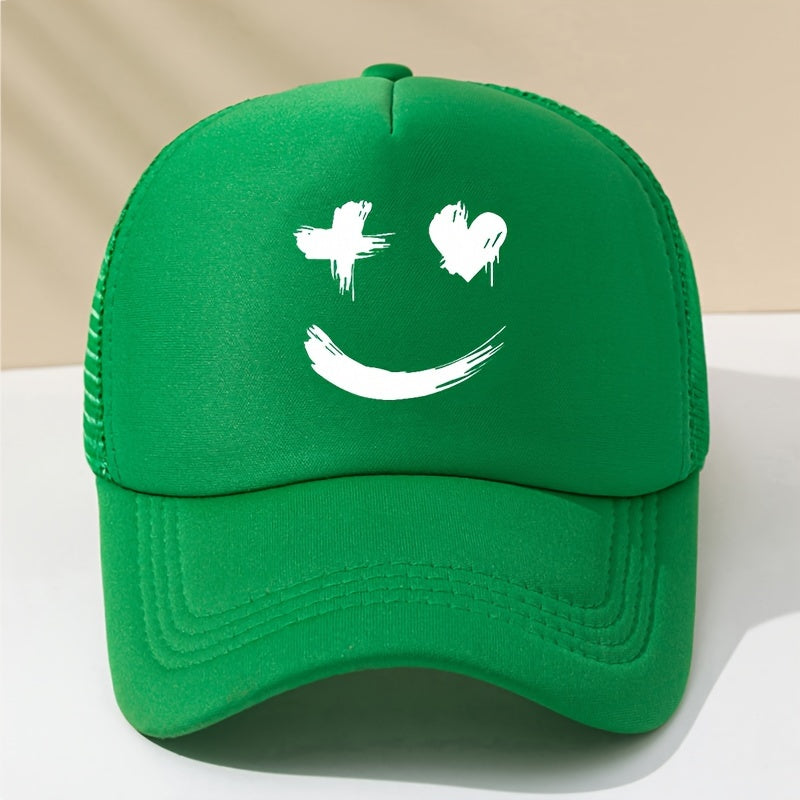 Cartoon Print Baseball Cap Summer Sunshade Mesh Peaked Cap