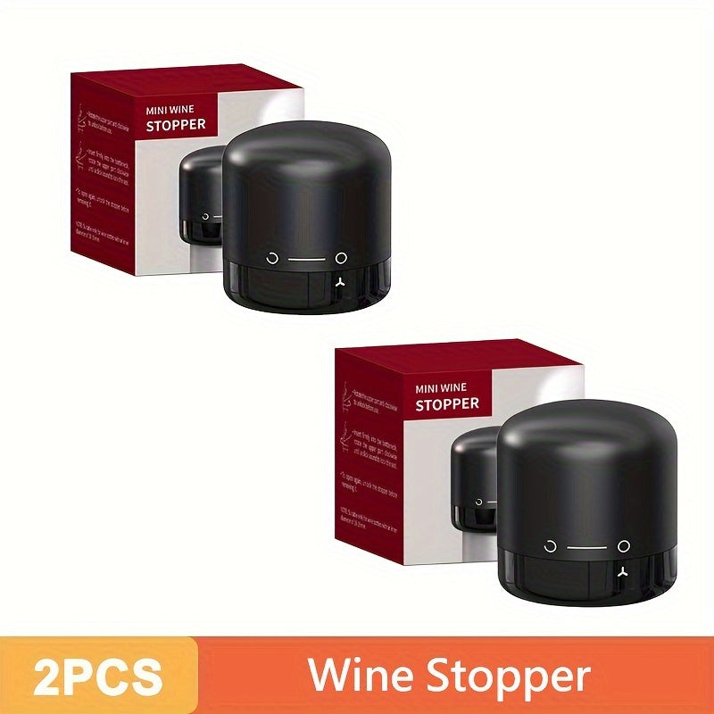 [Leak-Proof Wine Stoppers] 10x Leak-Proof Vacuum Wine Stoppers - Reusable Champagne Bottle Sealer Caps with Secure Lid, Durable Plastic for Wine & Champagne Preservation, Ideal for Home Bar, Kitchen, and Restaurant Use, Wine
