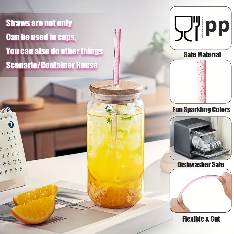 6pcs Cup Accessories Set for 40oz/30oz Tumbler, Include Glitter Straw and Brush, Flower Straw Cover Cap, Silicone Boot, Butterfly Charm Chain, Perfect for Outdoor Sport, Ideal Valentine's Day Gift, Mother's Day Gift