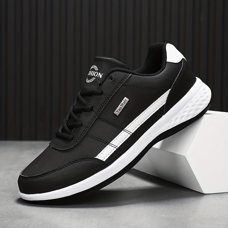 VanWeir Lightweight Men'S Shoes | Navy Blue/White, Lace-up sneakers with MD/TPR Sole, Breathable Fabric Lining for Outdoor, Hiking & Casual Wear