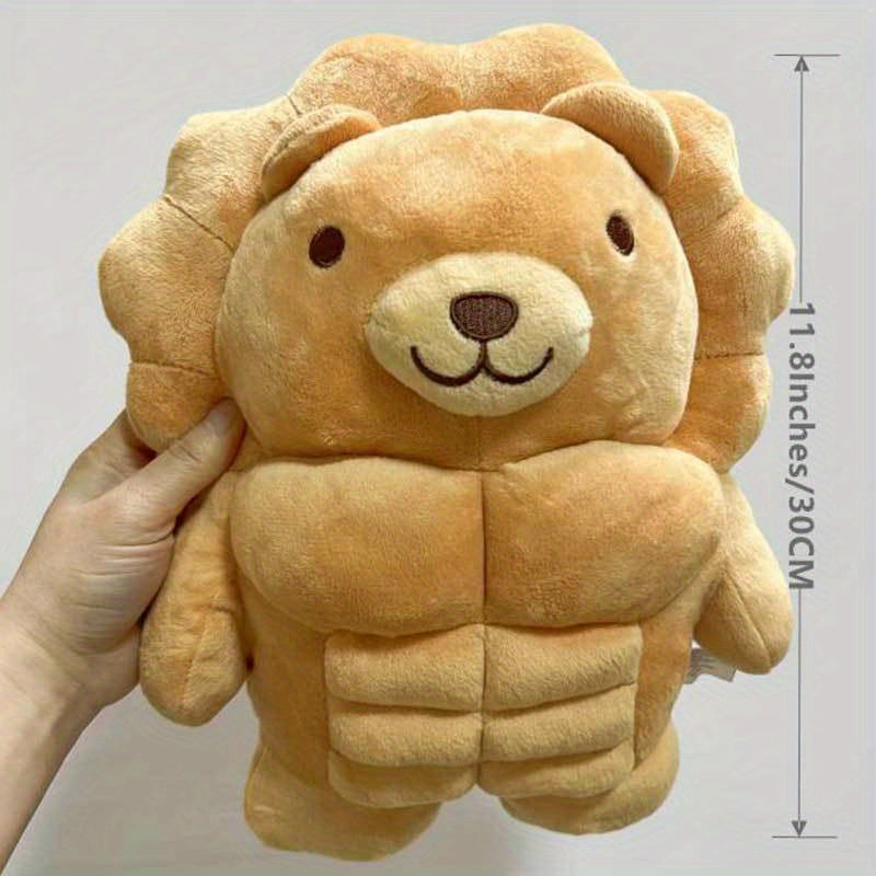 Adorable 29.97cm Muscle Teddy Bear Plush Toy - Soft, Cuddly Stuffed Animal Pillow for Youngsters & Adults - Perfect for Christmas, Birthday Gifts