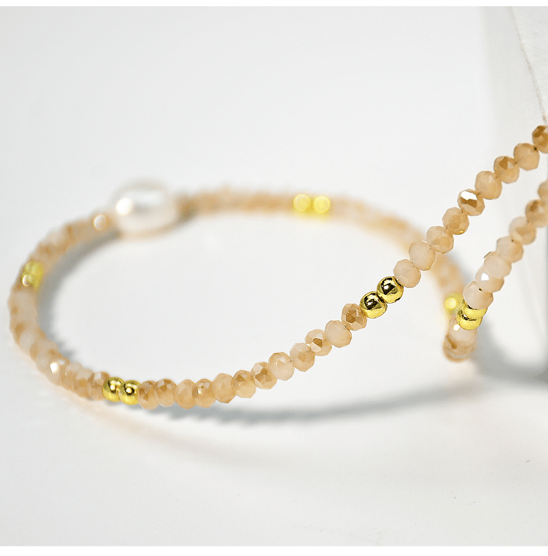 Natural Freshwater Pearl Beaded Necklace Boho Style Adjustable Neck Chain Everyday Jewelry Gift