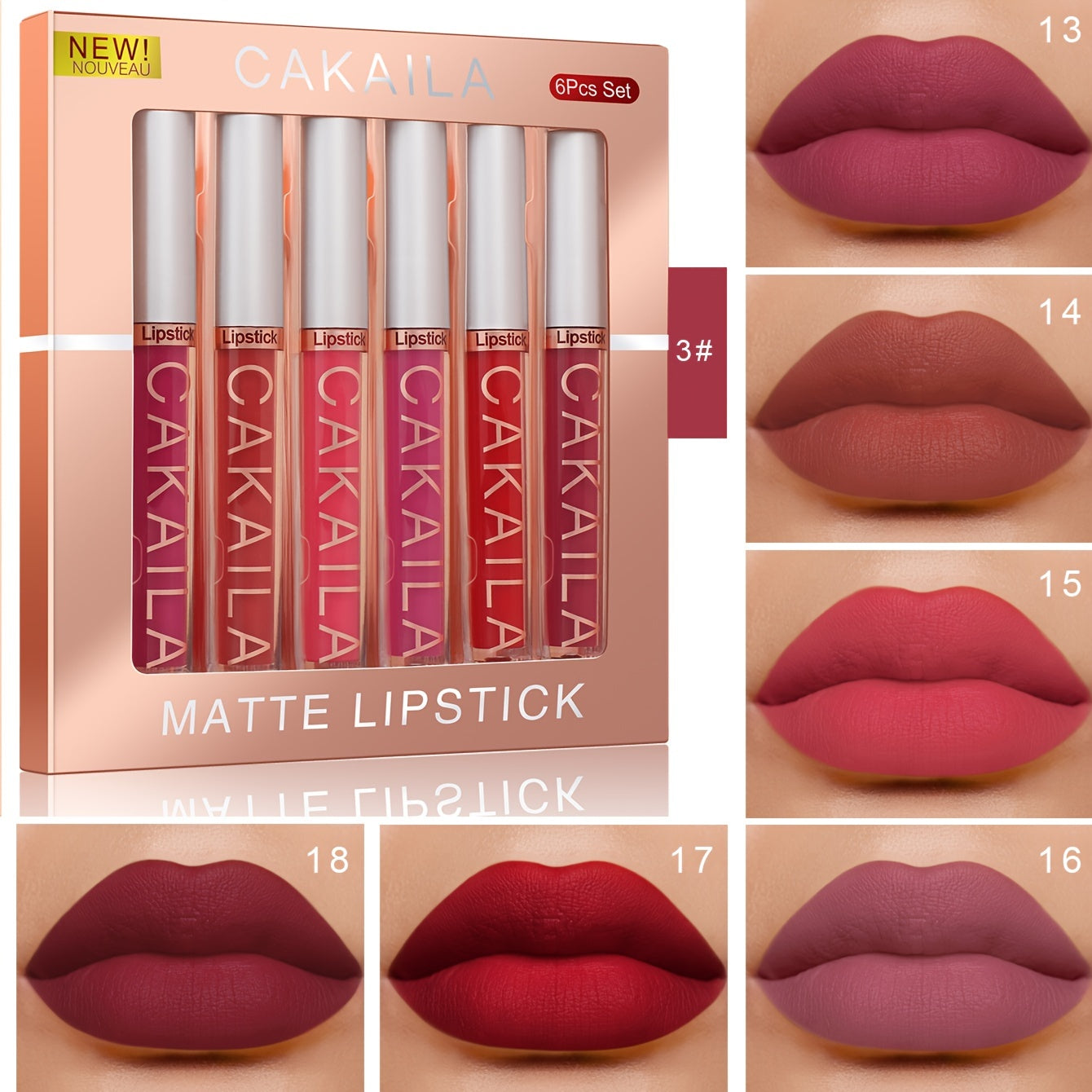 6pcs of lip gloss 6pcs lip gloss