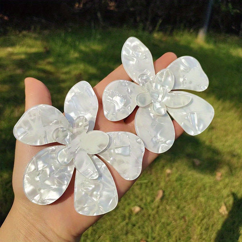 Exaggerated Flower Design Sexy Dangle Earrings Resin Jewelry Trendy Female Gift Showroom Party Statement earrings Accessories