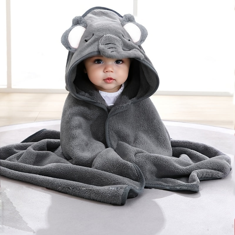 Ultra-Soft Baby Bath Towel - Adorable Cartoon Bathrobe for 0-2 Years - Super Absorbent, Quick-Dry, Durable Microfiber Robe