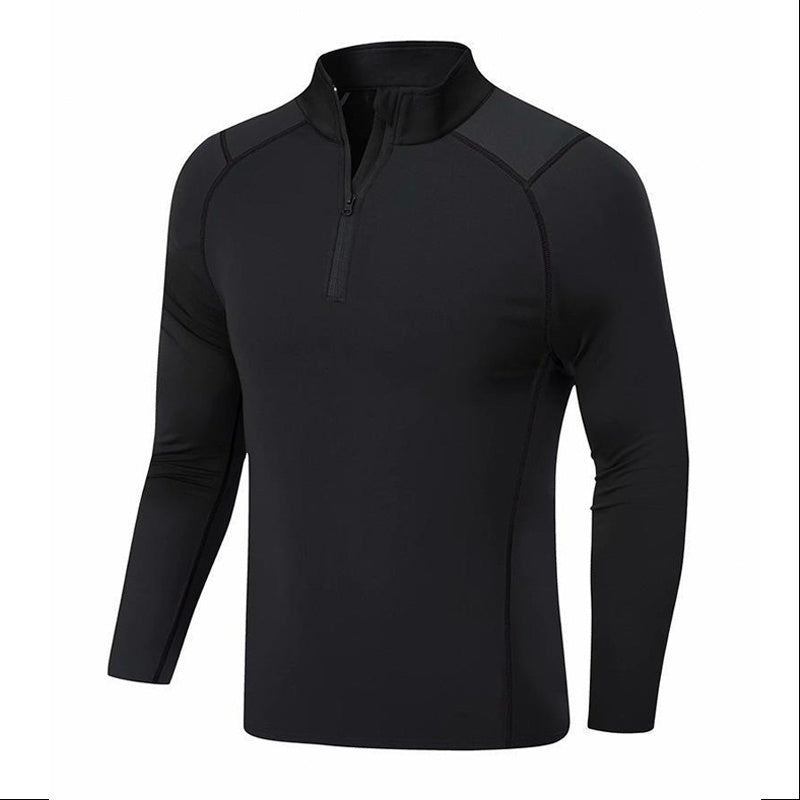 Men's Fitness Long Sleeve T-Shirt Autumn and Winter Fleece-Lined Basketball Training Sweatpants