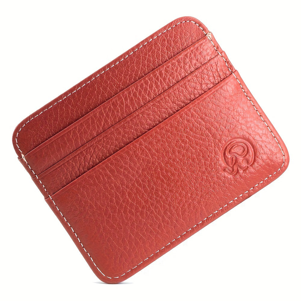 Minimalist Credit Card Holder Anti-theft Leather Wallet, Slim Front Pocket Wallet Christmas Gift