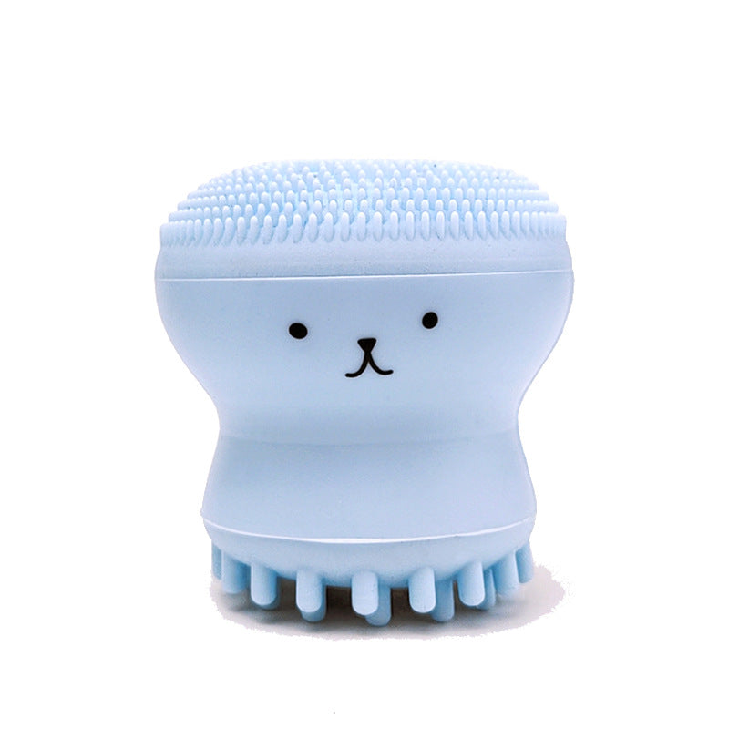 [Mini Octopus Deep Clean Brush] Exfoliating Facial Cleaning Scrubber Brush, Octopus Shape Silicone Miniature Face Deep Clean Tool, Face Massage Scrub Brush, Manual Face Washing, Fit For Daily Skin Care
