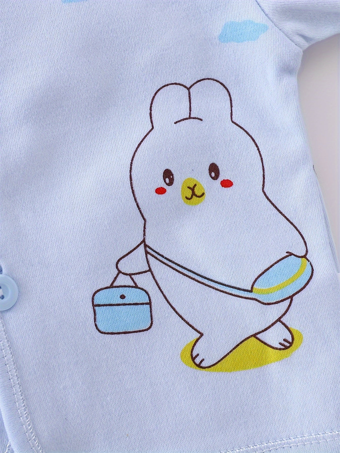 7pcs Newborn Outfits Gifts, Cute Graphic Baby Boys Girls Cotton Comfy Clothes Set - Footed Pants Cardigan Top Trousers Hat Bib Set Outdoor Clothes Outdoor Clothes