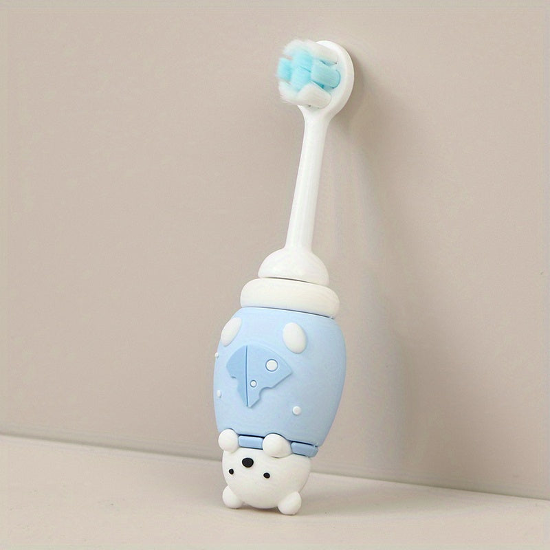 1pc Fun Cartoon Character Toothbrush - Gentle Extra Soft Bristles for Sensitive Teeth and Gums, Effective Deep Cleaning for Kids' Oral Care at Home, Suitable for Daily Use, Ages 3-7 Years Old