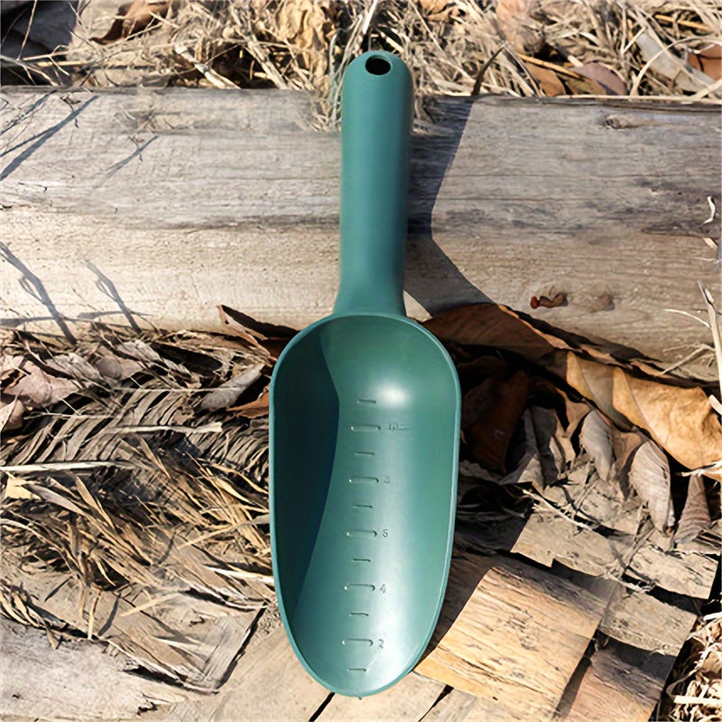 1pc Garden Shovel, Flower Vegetables Planting Soil Loosening Shovel, Plastic Succulent Plants Soil Shovels, Handheld Soil Scoop Scale Mark Loosening Soil, Plastic Potting Soil Scoop Garden Shovel Digging Tool, Garden Supplies
