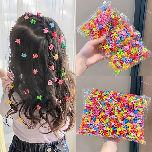 [Cute Hair Clips] 30 Colorful Small Flower Hair Clips, Cute Hair Accessories | Children's Butterfly and Star Hair Clips