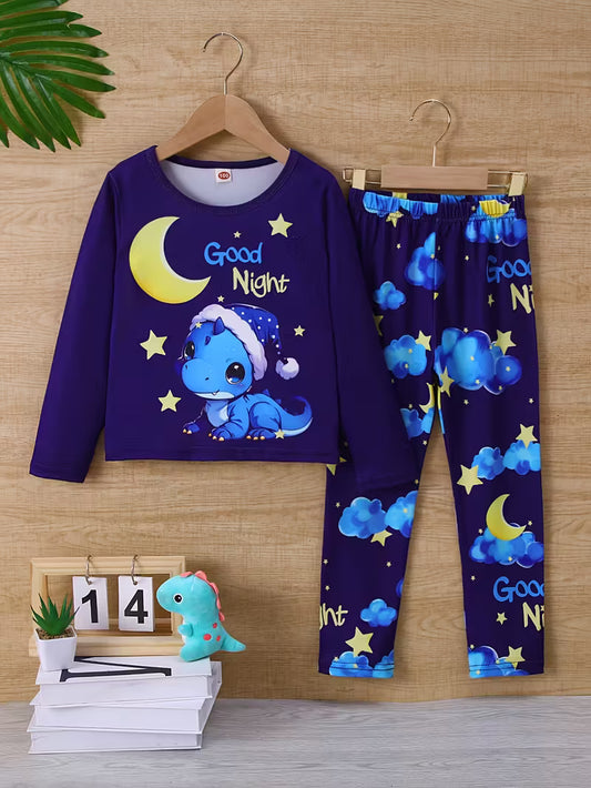 Blue Dinosaur Pyjamas (A)