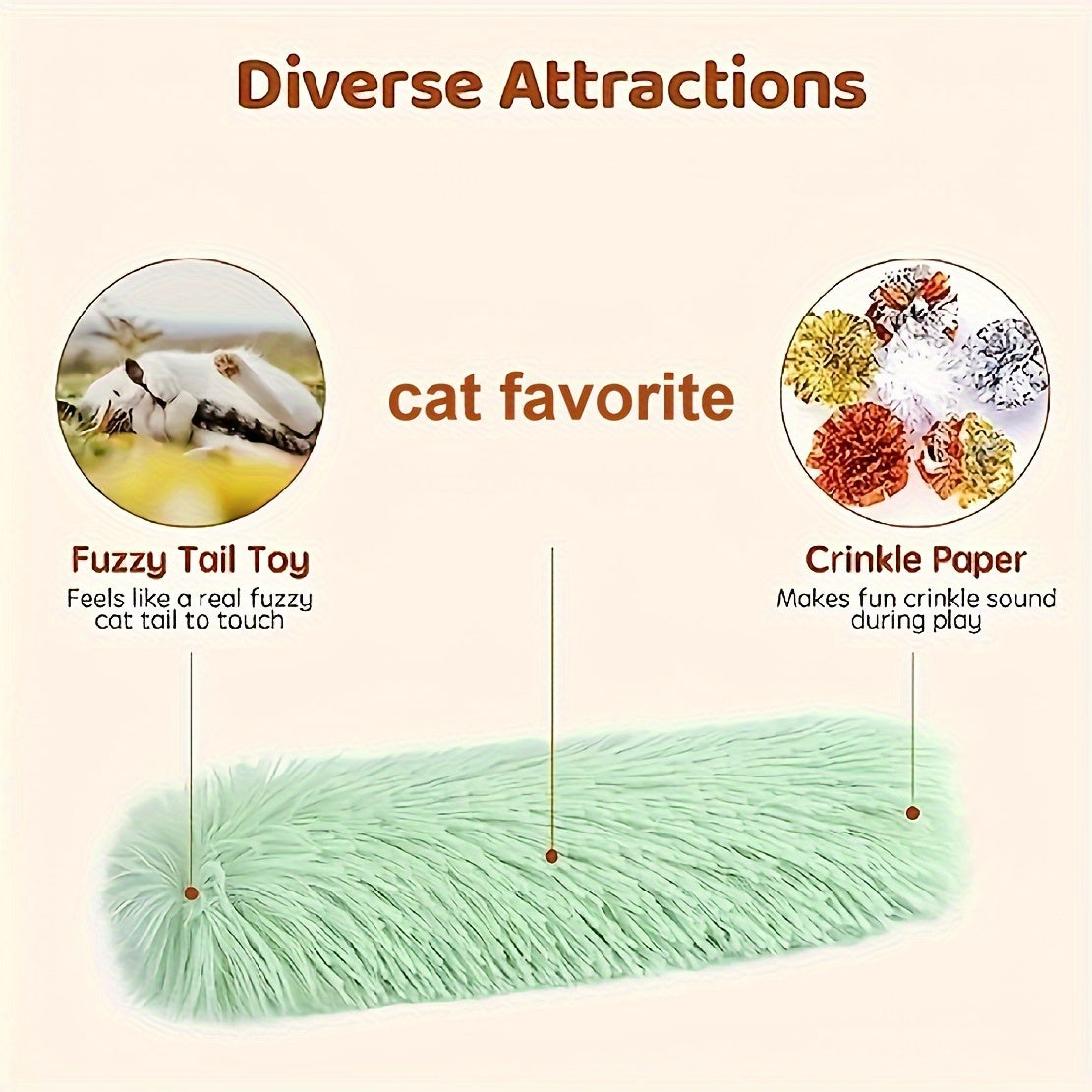 1pc Cat Kicking Toy With Sand Sound For Indoor Cats - Promotes Exercise And Playfulness