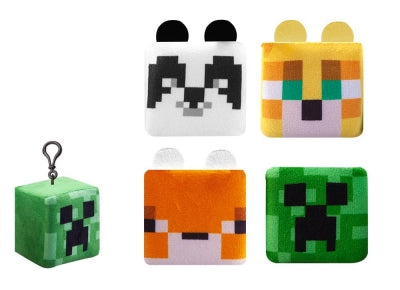 Minecraft Plush Cube Clip On 8cm