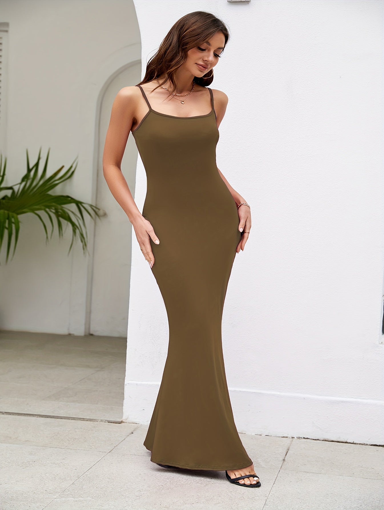 2025 New European and American Cross-border Fashion Elegant Party Dress Halter Backless Long Dress for Women