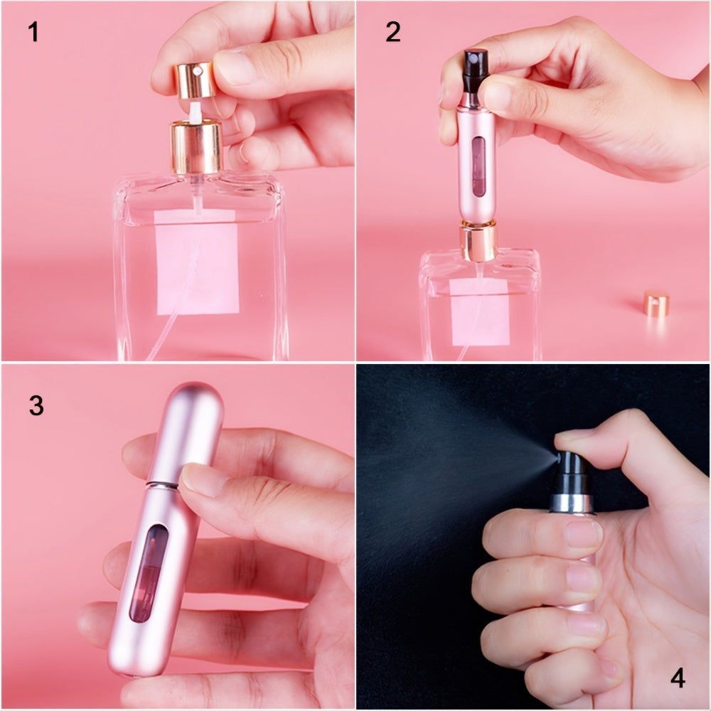 1/5pcs Perfume Bottle 5ml Travel Portable Bottle Cosmetic Spray Bottle Empty Bottle Self-pumping Press Spray