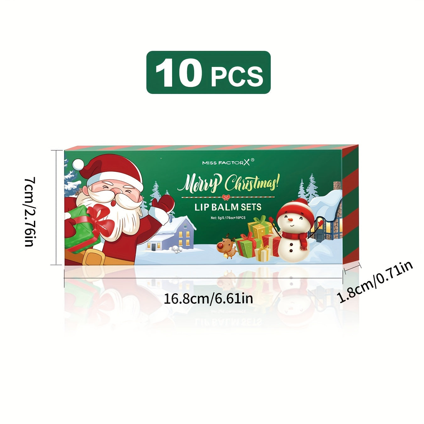 Gift Set 10pcs/Box Deep Hydration Long-Lasting Moisturizing Lip Balm Set Smooth Lips Christmas Theme Gift New Year Gift Valentine'S Day Gift, Travel Lip Balm Set, Texture(s) ranged from Gel beads + normal forms, Warm Pink+you