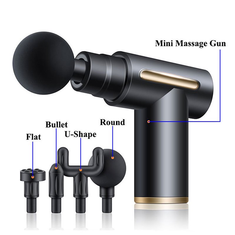 1pc Muscle Massage Gun, Handheld Muscle Massager, Type-C Rechargeable Handheld Entry Level Massager For Neck & Back