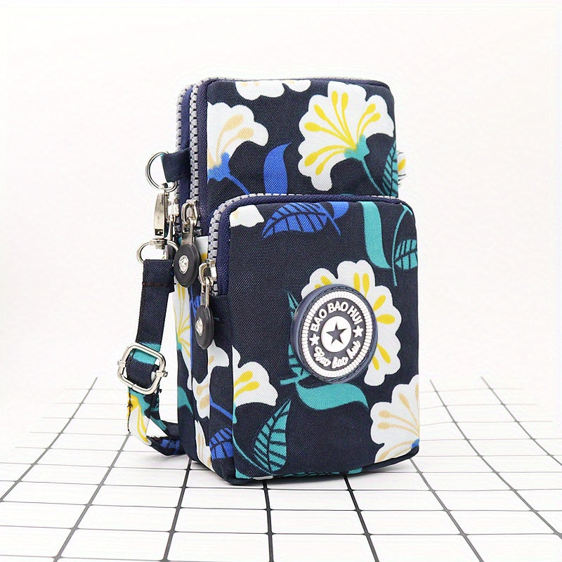 1pc Unisex Nylon Passport Holder - Retro Zipper Closure, Adjustable Strap - Going Out Essentials | Lightweight & Compact | Wet Wipe Clean