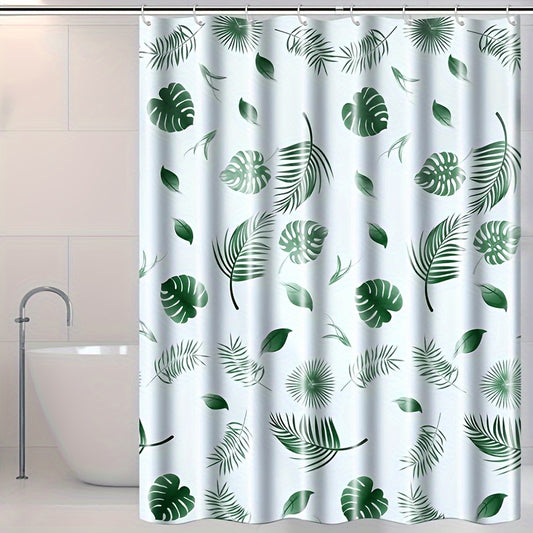 One Tropical Flower Shower Curtain with Hook, Shower Mat with Pad Ring, Bathroom Decoration, and Durable Bath Curtain, Bathroom Partition, Room Decor, Best for Christmas