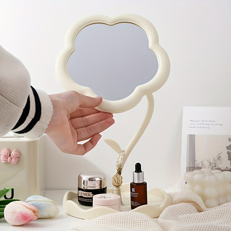 Desktop Makeup Mirror Sun Flower Shape Cute Girl Heart Dressing Mirror Detachable Hanging Jewelry HD Makeup Mirror