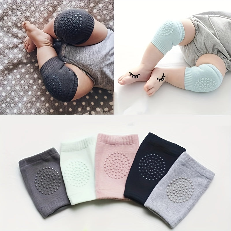 2pcs 5 colors Soft Elastic Knee and Elbow Brace Pads for Babies and Toddlers - Anti-Slip Crawling Safety Protector and Leg Cushion, Christmas, Halloween, Thanksgiving Day Gift
