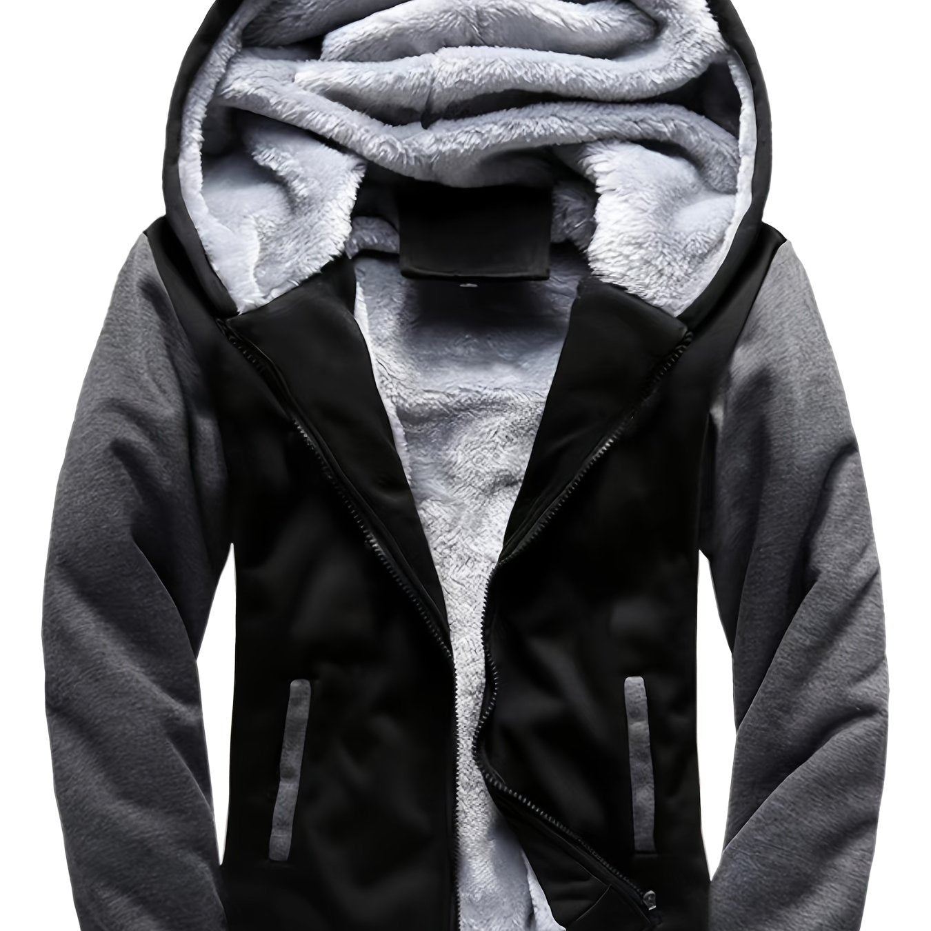 Mens Winter Insulated Zip Up Hooded Jacket - Thick & Padded for Ultimate Warmth, Stylish & Comfortable, High-Performance Best Seller - Ideal for Cold Weather