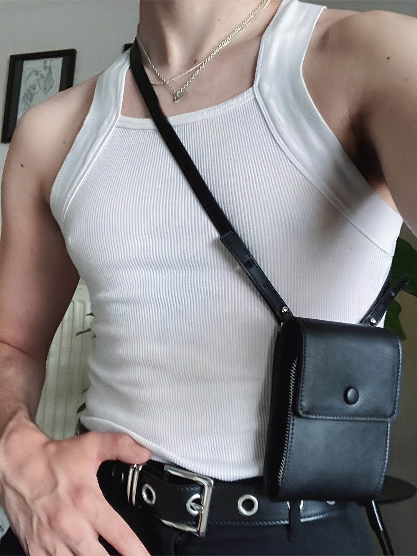 INCERUN Men White Tank Tops O-neck Sleeveless Vacation Casual Vests Streetwear Skinny Party Fashion Men Tops