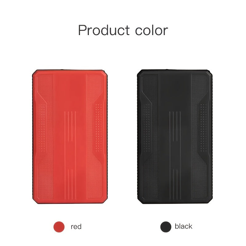1pc Compact 26.64Wh Emergency Car Jump Starter Power Bank - Safe, Dual-Color, 12V Booster for Petrol & Diesel Vehicles, Portable, Rechargeable, Multi-Functional, LED Flashlight, USB Charging, and Travel-Friendly