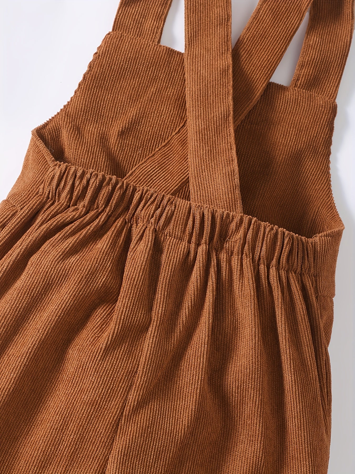 Casual Corduroy Knotted Toddler Baby Overalls, Jumpsuit With Pocket, Retro Strap Pants For Boys Girls